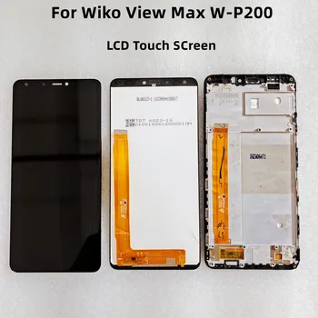 Wiko View Max için çerçeve ile LCD ve dokunmatik ekran digitizer Wiko View Max ekran modülü aksesuarları Meclisi Değiştirme