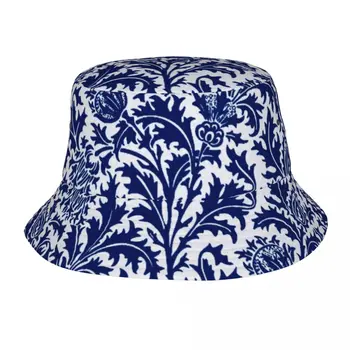 William Morris Devedikeni Şam Kova Şapka Kadın Erkek Unisex Moda Çiçek Tekstil Desen Yaz balıkçı şapkası