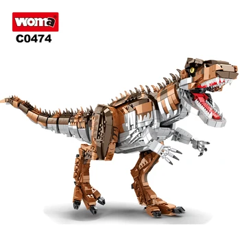 WOMA oyuncak yapı Taşları Jurassic Dünya Büyük Dinozor Modeli Tuğla Seti Öğrenci Eğitim Araya Yetişkin Dekompresyon Oyuncaklar