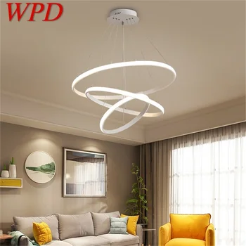 WPD İskandinav kolye ışıkları yuvarlak Modern LED lamba yaratıcı fikstür ev dekorasyon için