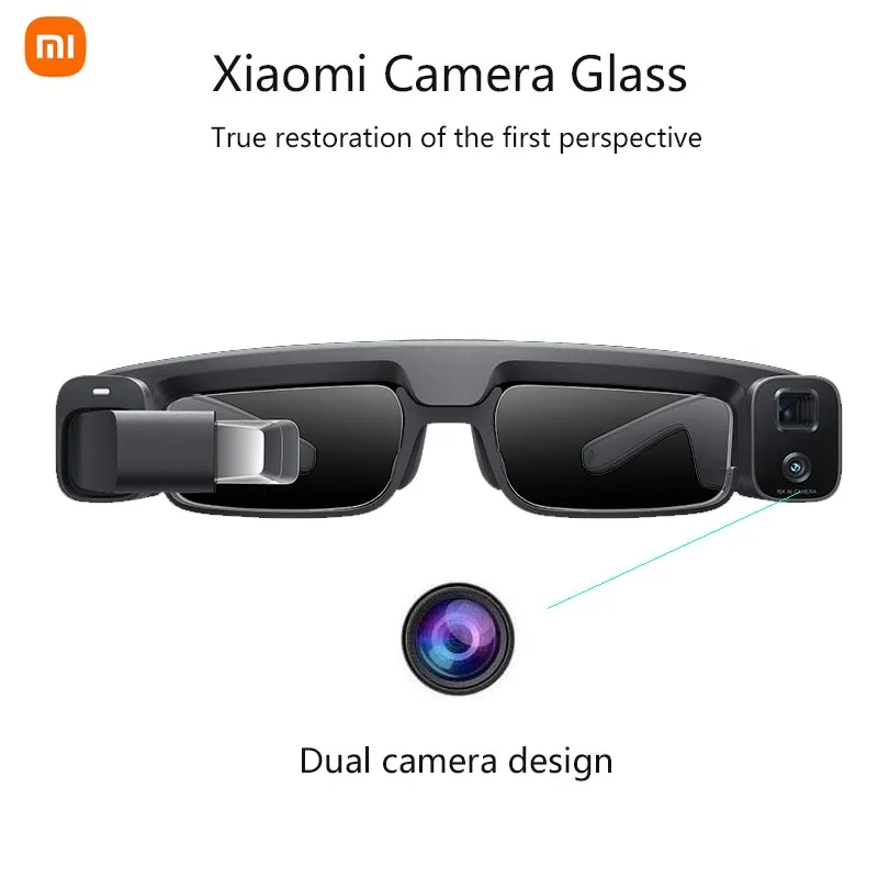Xiaomi Gözlük Kamera Mini kamera Açık Gözlük Hibrid Zoom AR Optik Ekran Sistemi HAF İzleme App ile Dahili Depolama - 0