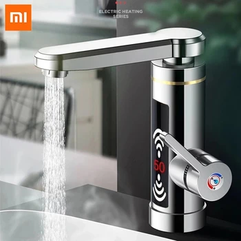 Xiaomi elektrikli anlık su ısıtıcı musluk su hızlı ısıtma musluk mutfak haznesiz su ısıtıcı musluk LED sıcaklık göstergesi