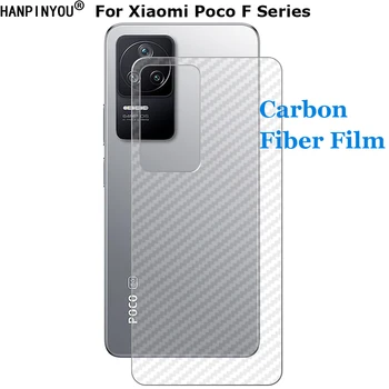 Xiaomi Poco F5 F3 F4 Pro GT 3D Karbon Fiber Arka Arka Film Sticker Ekran Koruyucu (Temperli Cam)