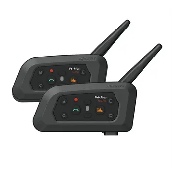 XİNOWY V6 Artı Motosiklet Kask Interkom 1200 M Tam Dubleks Interkom Communicator Su Geçirmez GPS Bluetooth Kulaklık