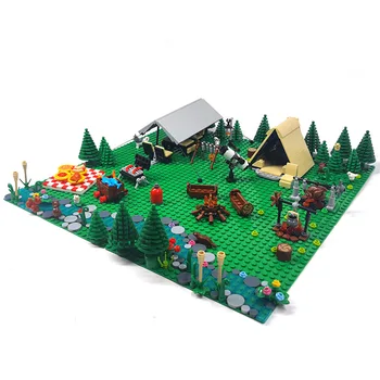 Yaratıcı kamp, Piknikler, barbekü ızgaraları, çadır DIY sahne parçaları yapı taşları tuğla oyuncaklar hediyeler