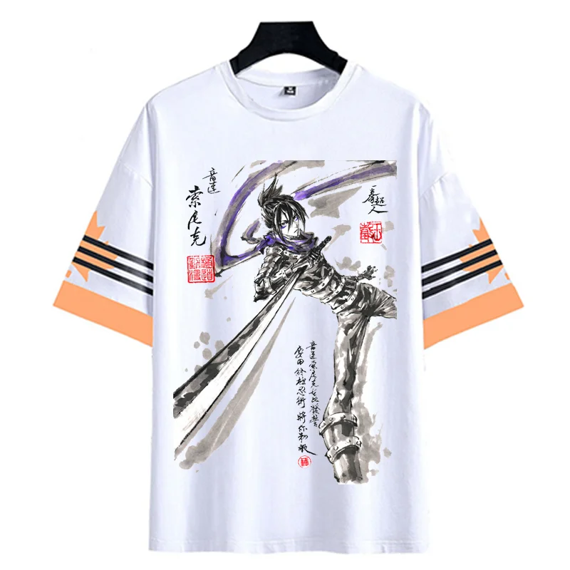 Yeni T Shirt Anime Tek Yumruk Adam Mürekkep yıkama boyama T Shirt Erkek kadın kısa kollu tişört - 4
