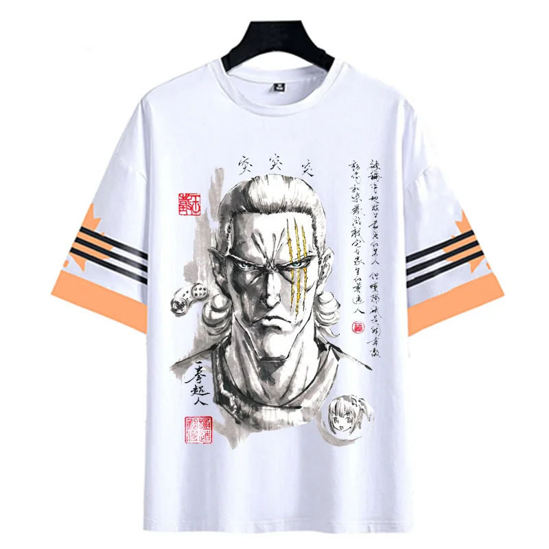 Yeni T Shirt Anime Tek Yumruk Adam Mürekkep yıkama boyama T Shirt Erkek kadın kısa kollu tişört - 5