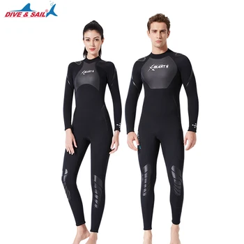 Yeni Erkekler 3mm Tek Parça dalgıç kıyafeti kadın Uzun Kollu Güneş Koruyucu Dalış Mayo Sıcak sörf kıyafeti Su Sporları dalgıç kıyafeti