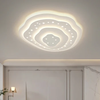 Yeni Modern İskandinav Tarzı LED Avize Oturma Odası Yatak Odası Yemek Odası Mutfak Tavan Lambası Beyaz Dalgalanma Tasarım Yıldız ışığı