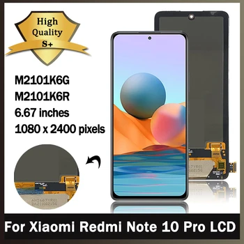YENİ M2101K6G Ekran Xiaomi Redmi için Not 10 Pro için LCD Dokunmatik Ekran Digitizer Meclisi Parçaları Redmi note10pro M2101K6G ekran