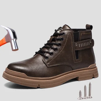 YUPINJIA Güvenlik Ayakkabıları Erkekler Kaynak Sneakers Yıkılmaz Çelik Ayak iş çizmeleri Kadın Anti-delinme Koruyucu Güvenlik Botları