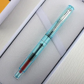 Yüksek Kaliteli dolma kalem EF Ucu 0.38 mm Seçmek için 1 adet/grup Şeffaf renkli mürekkep Kalemler Yazma Okul Ofis Malzemeleri