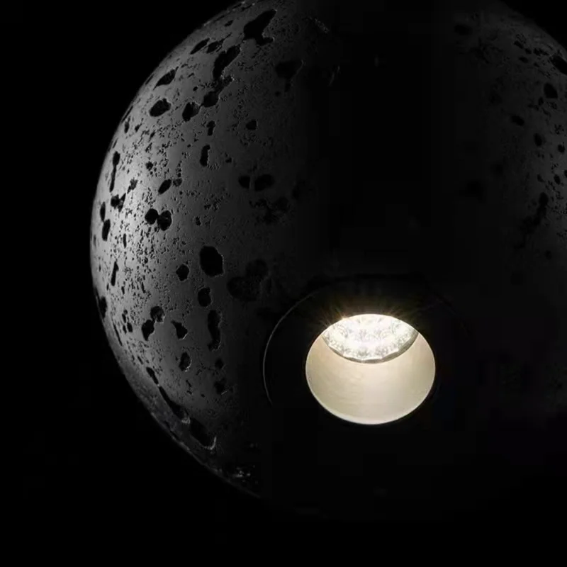vintage led siyah kolye lamba tavan asılı lambalar aydınlatma cam küre vintage ampul lamba fas dekor - 3