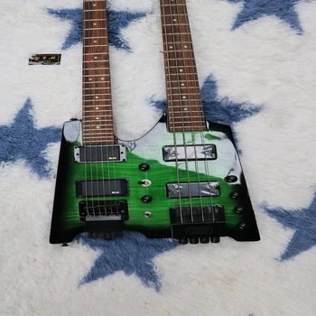 Çift boyun elektro gitar dört dize bas bas 6 dize çift kafa başsız elektrik gitar, destek özelleştirme