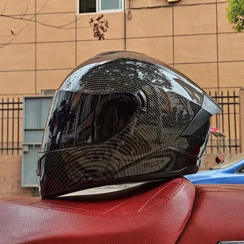 Çift lens Profesyonel yarış moto rcycle kask kros tam yüz kask capacete DOT onaylı kasko moto