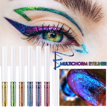 Çok Krom Sıvı Eyeliner Bukalemun Aurora Göz Farı Gökkuşağı Renk Değiştiren Makyaj Renk Değiştirme makyaj Yüz Boyama
