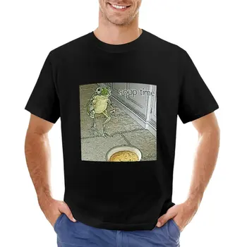 Çorba Zamanı Kurbağa Meme T-Shirt yaz üst çabuk kuruyan t-shirt sarışın t shirt yeni baskı t shirt erkek grafik t shirt