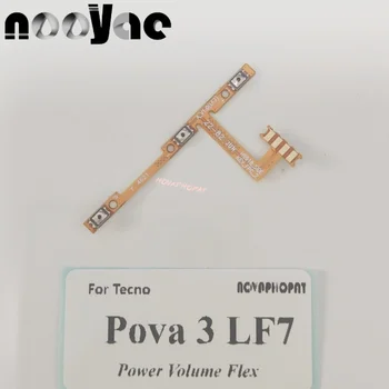 Üst Tecno Pova 3 LF7 Güç Açık Kapalı Ses Yukarı Aşağı Şerit güç düğmesi esnek kablo