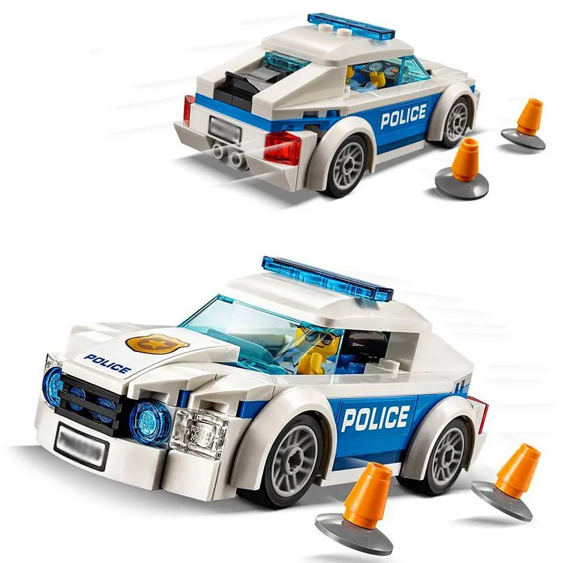 Şehir Devriye Polis Motosiklet Araba Peşinde Mahkumlar Modeli Yapı Taşları Enlighten aksiyon figürü oyuncakları Çocuklar için - 1